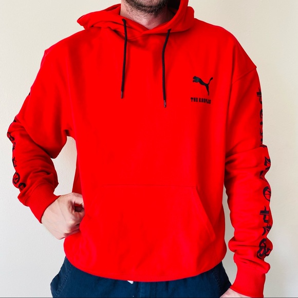 New The Kooples Sport PUMA graphic sleeve cotton hoodie - Picture 3 of 12